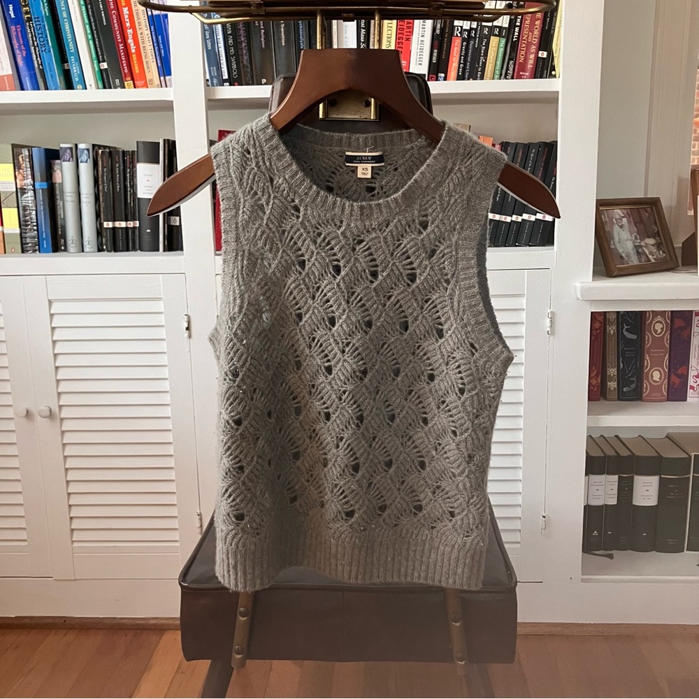 J. Crew Cashmere Pointelle Vest